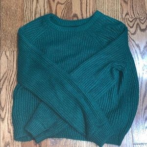 Long sleeve dark green sweater